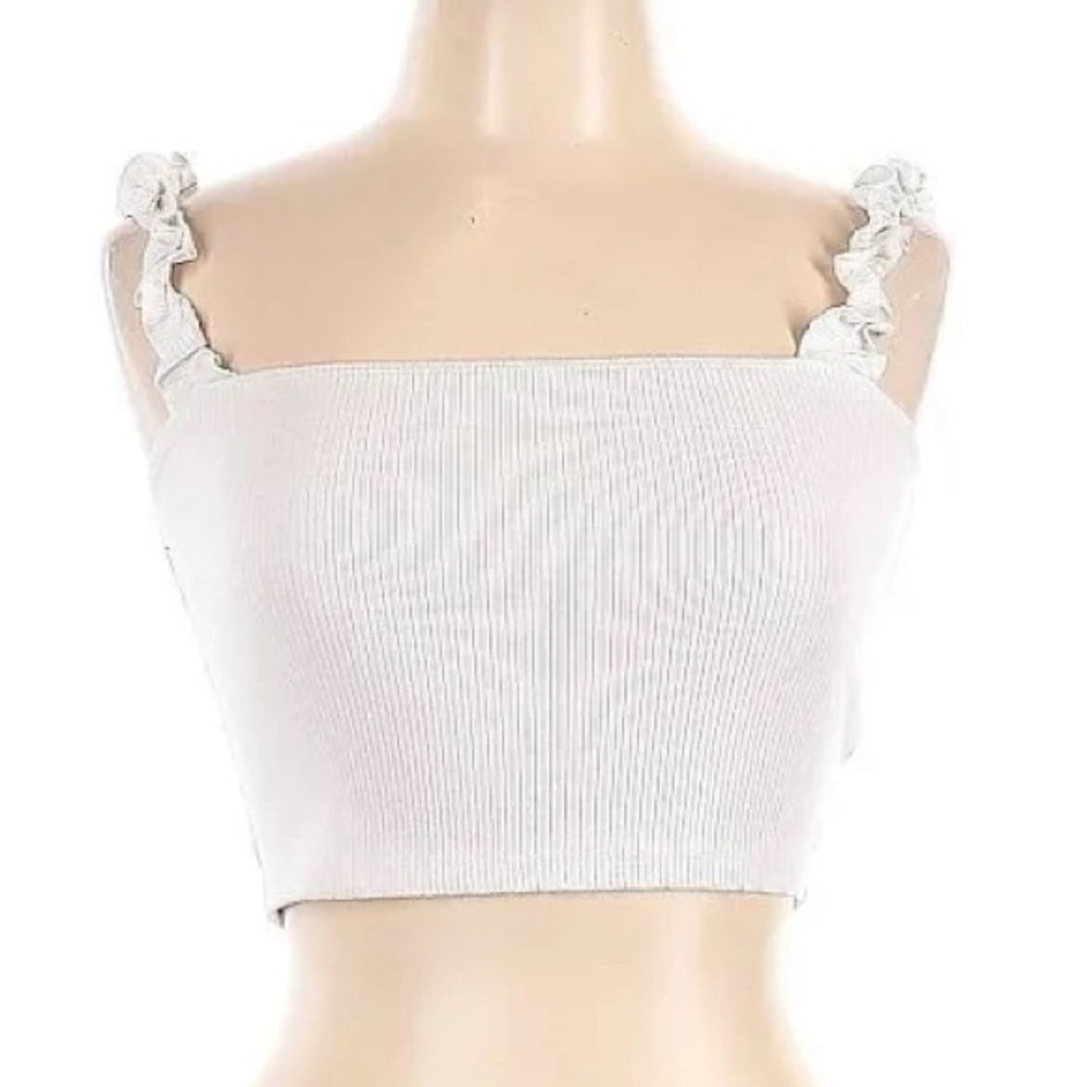 Aritzia Sunday Best frilled sleeve tank top